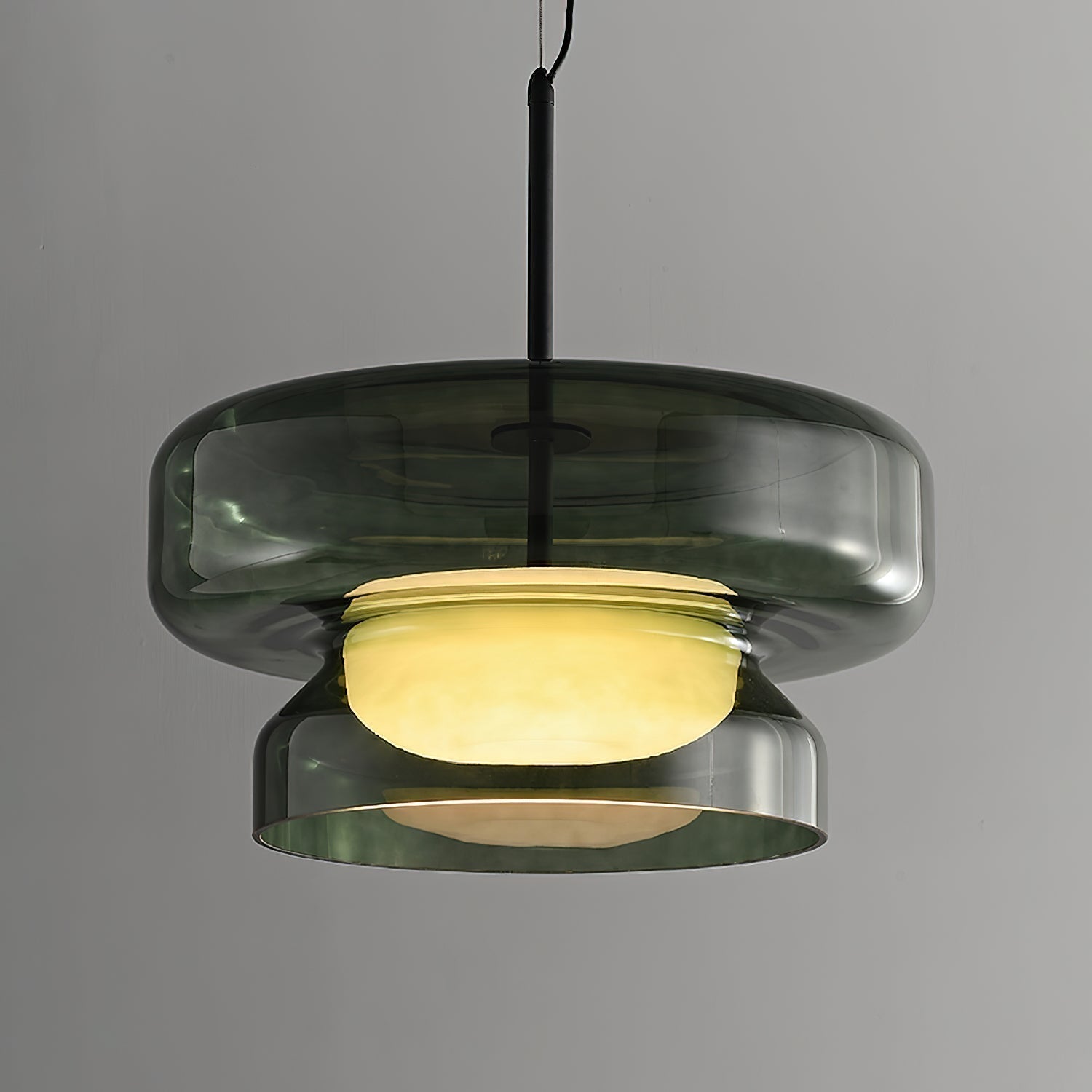 Bohemia Pendant Lamp | Blown Glass LED Light | Adjustable Suspension | Modern Organic Design for Home & Office