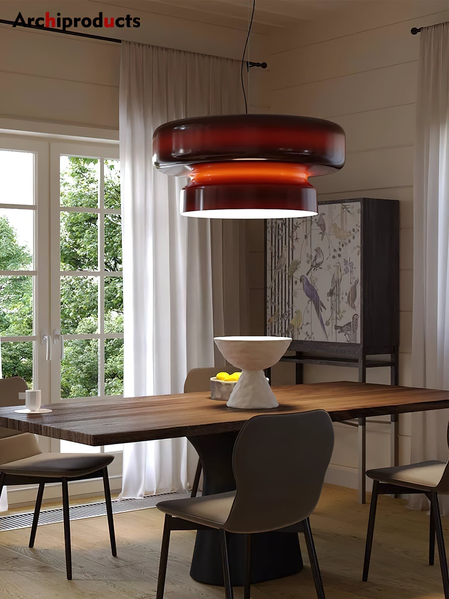 Bohemia Pendant Lamp | Blown Glass LED Light | Adjustable Suspension | Modern Organic Design for Home & Office