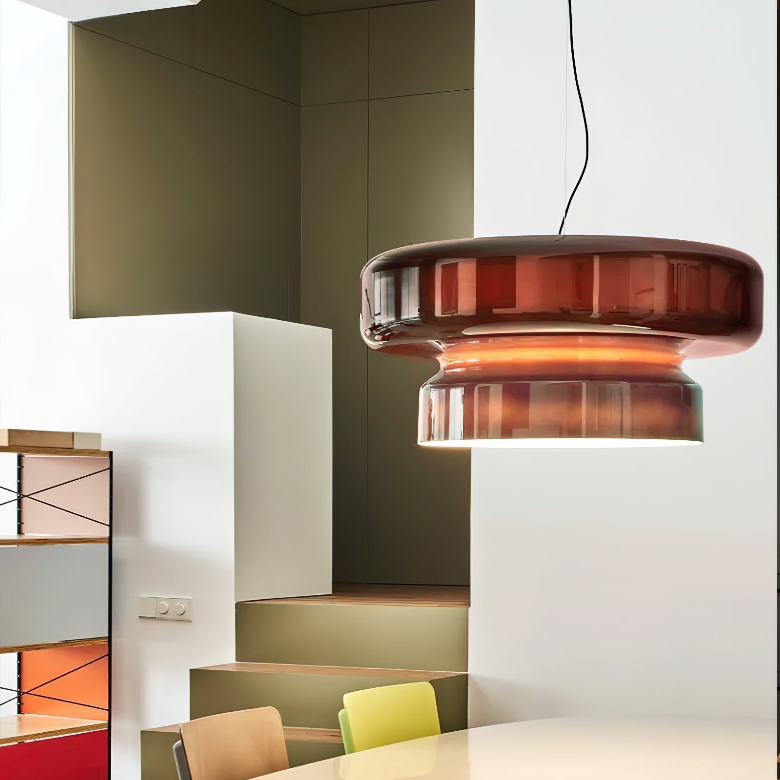 Bohemia Pendant Lamp | Blown Glass LED Light | Adjustable Suspension | Modern Organic Design for Home & Office