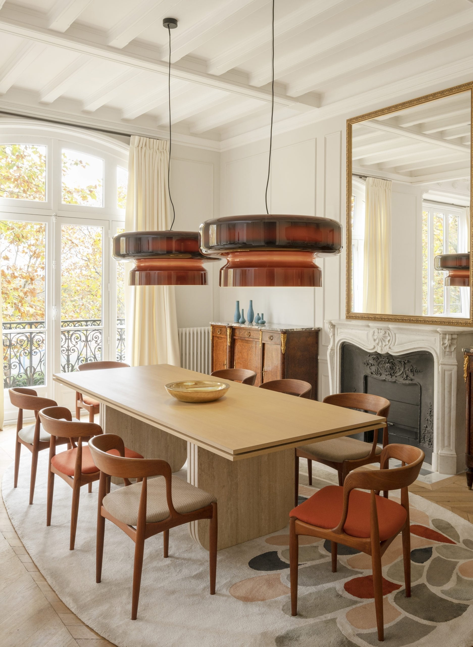 Bohemia Pendant Lamp | Blown Glass LED Light | Adjustable Suspension | Modern Organic Design for Home & Office