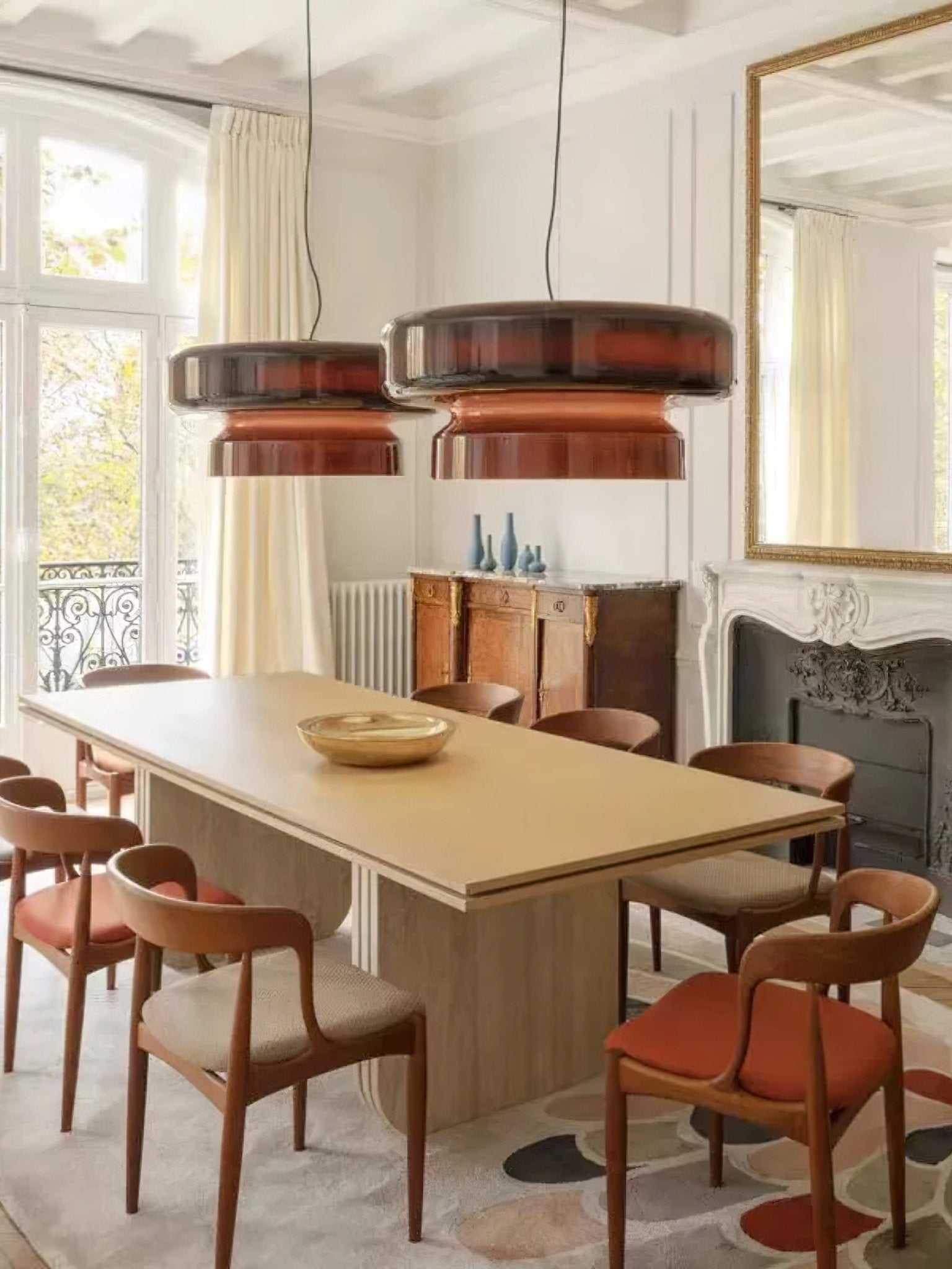 Bohemia Pendant Lamp | Blown Glass LED Light | Adjustable Suspension | Modern Organic Design for Home & Office