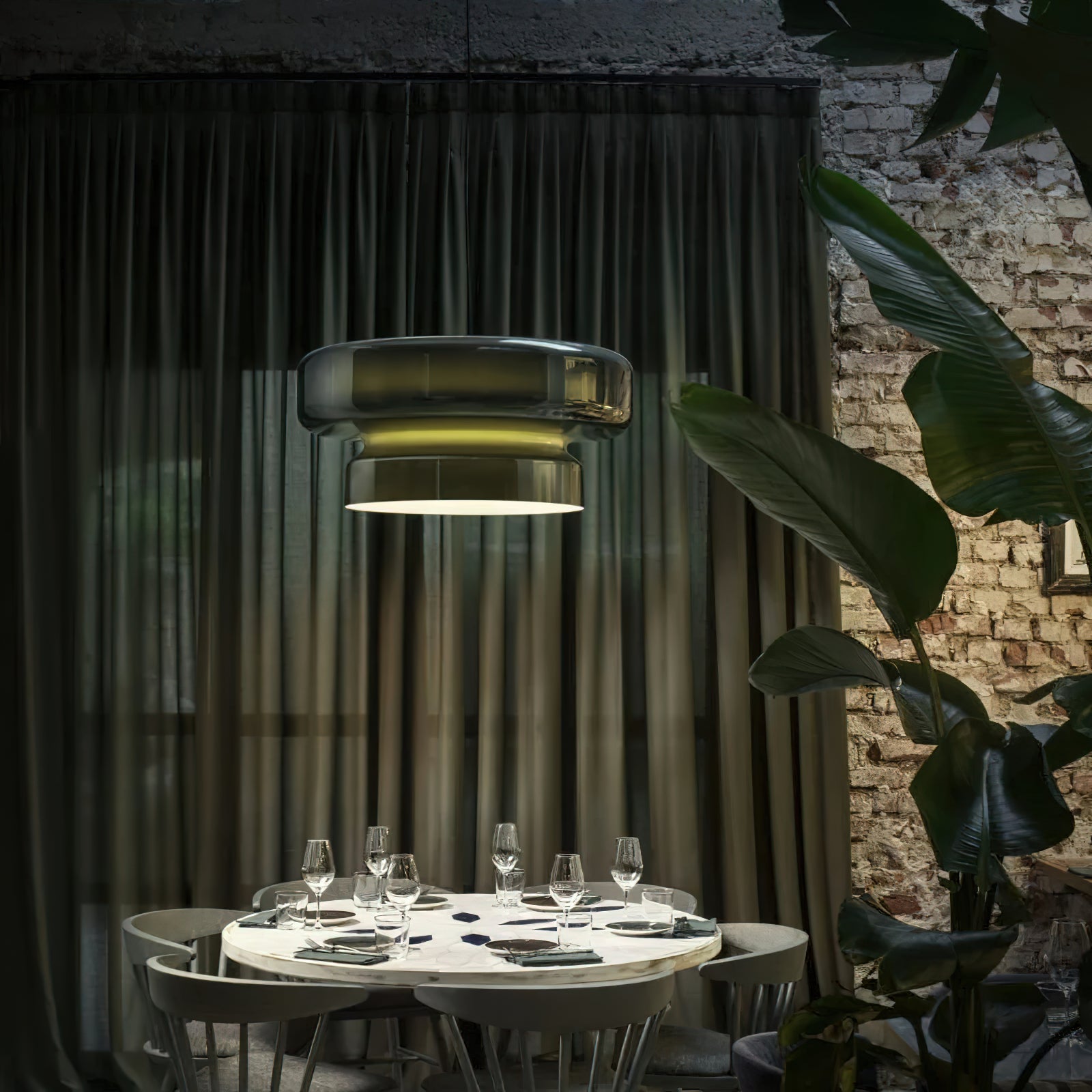 Bohemia Pendant Lamp | Blown Glass LED Light | Adjustable Suspension | Modern Organic Design for Home & Office