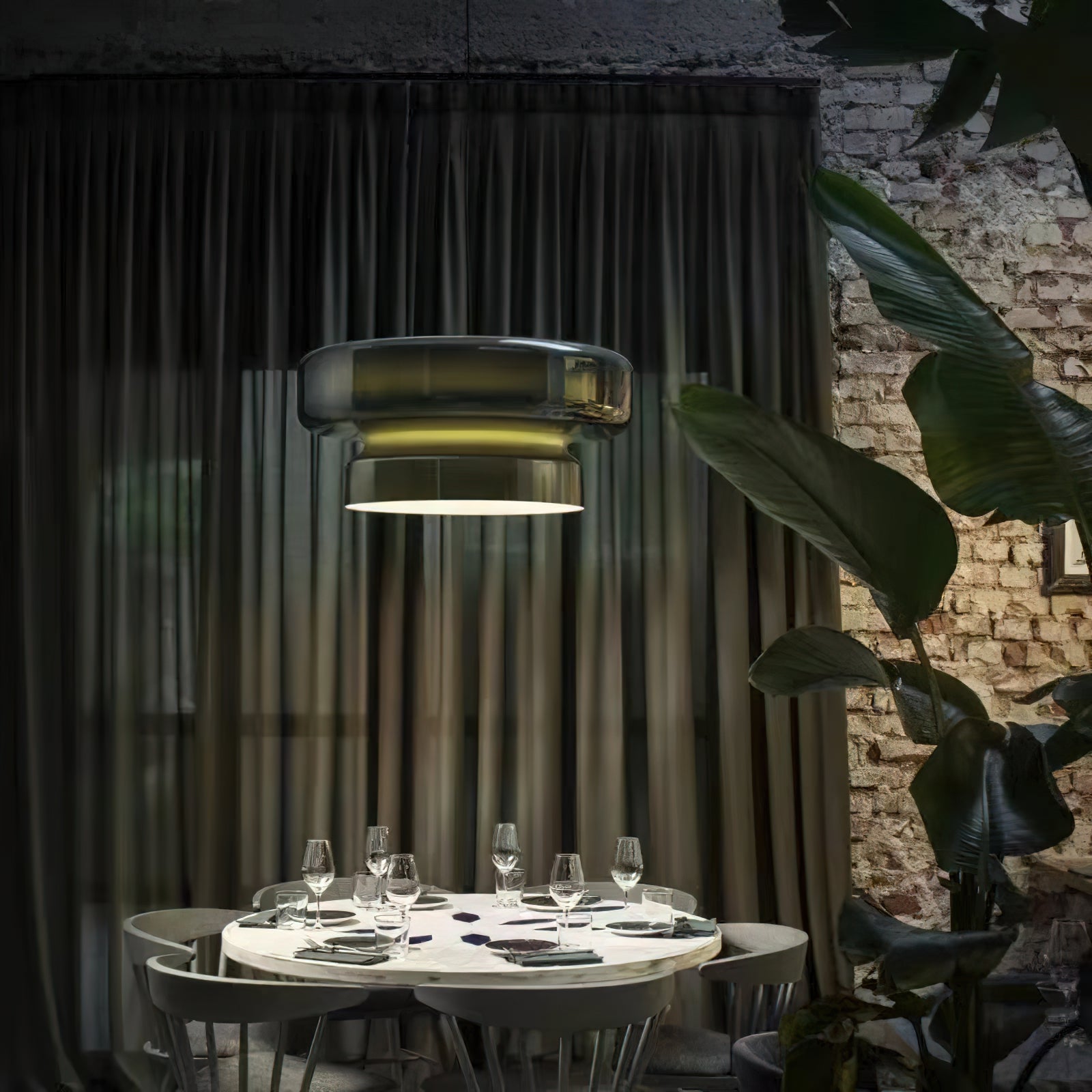 Bohemia Pendant Lamp | Blown Glass LED Light | Adjustable Suspension | Modern Organic Design for Home & Office
