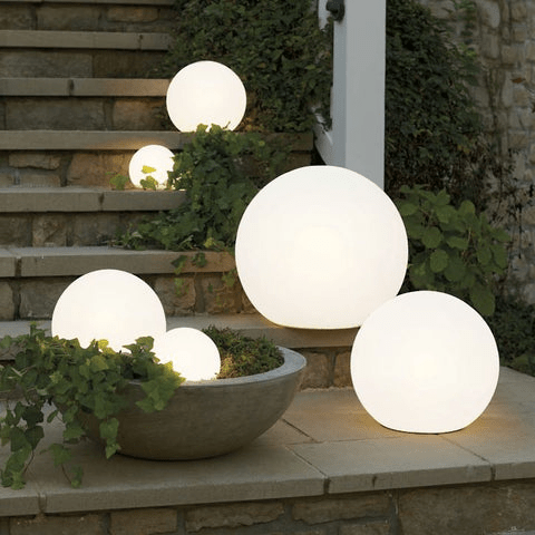 Solar Globe Garden Light Outdoor LED Lamp | IP65 Waterproof | Polyethylene & ABS | 15–60cm Decorative Garden Lighting