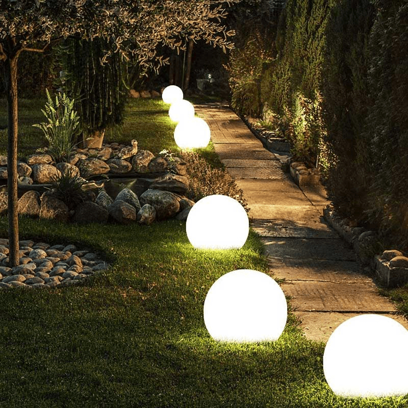Solar Globe Garden Light Outdoor LED Lamp | IP65 Waterproof | Polyethylene & ABS | 15–60cm Decorative Garden Lighting