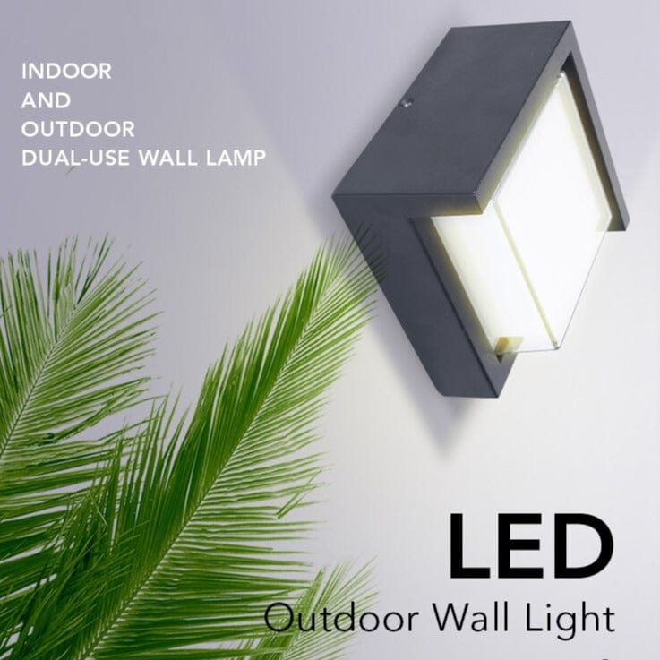 Boxer Outdoor Wall Light with Motion Sensor | Aluminum LED Lamp | Warm White IP65 Waterproof Lighting