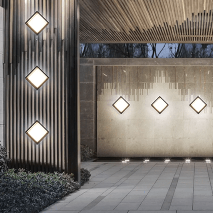 Boxer Outdoor Wall Light with Motion Sensor | Aluminum LED Lamp | Warm White IP65 Waterproof Lighting
