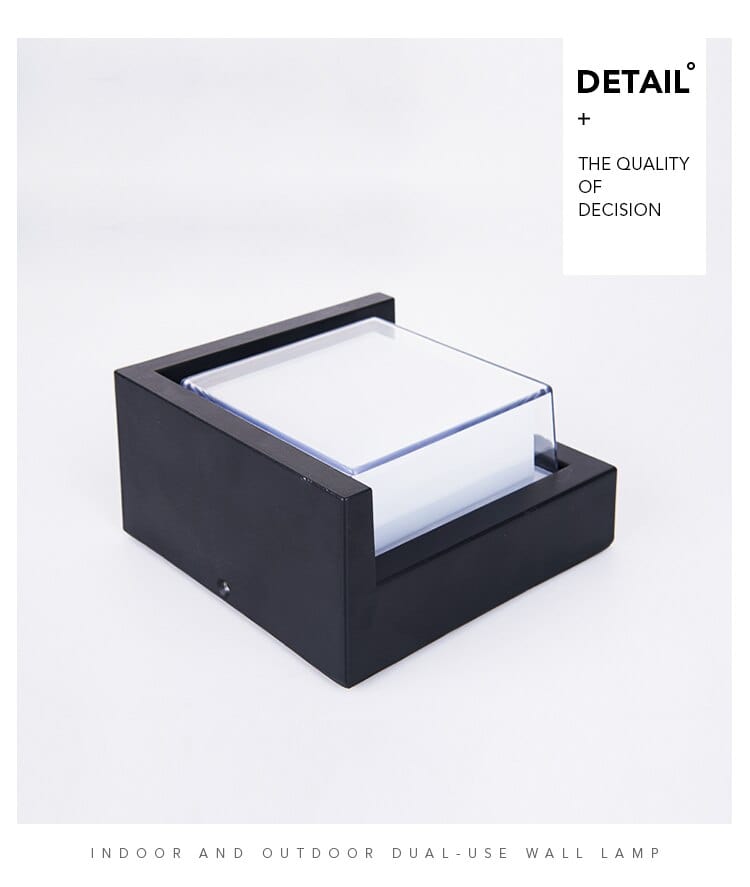 Boxer Outdoor Wall Light with Motion Sensor | Aluminum LED Lamp | Warm White IP65 Waterproof Lighting