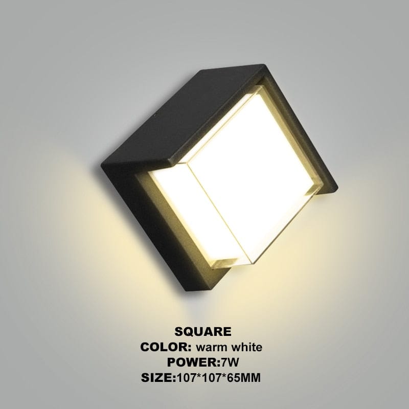 Boxer Outdoor Wall Light with Motion Sensor | Aluminum LED Lamp | Warm White IP65 Waterproof Lighting