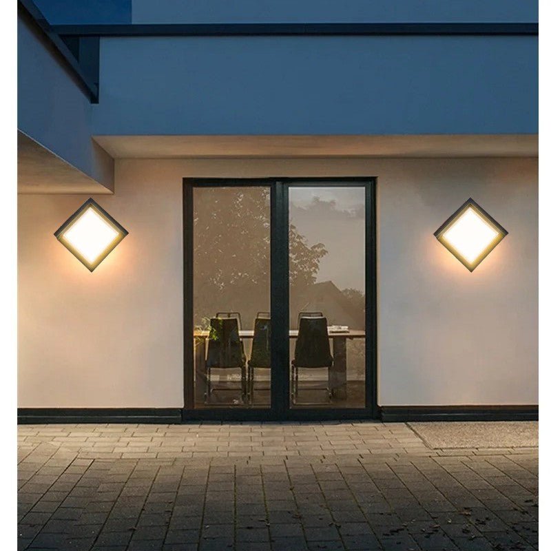 Boxer Outdoor Wall Light with Motion Sensor | Aluminum LED Lamp | Warm White IP65 Waterproof Lighting