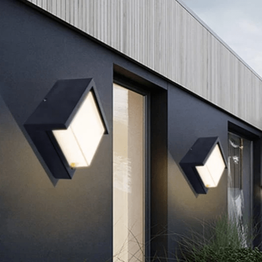 Boxer Outdoor Wall Light with Motion Sensor | Aluminum LED Lamp | Warm White IP65 Waterproof Lighting