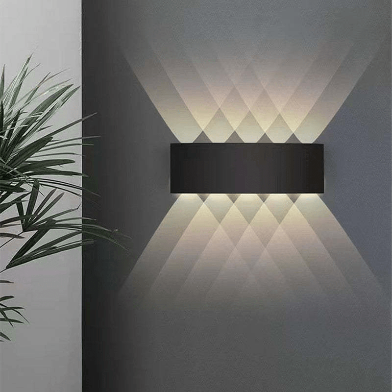 Outdoor LED Wall Lamp Waterproof Aluminum Light Fixture | Modern Up Down Beam Design | Multiple Watt Options | Indoor Outdoor Wall Lighting