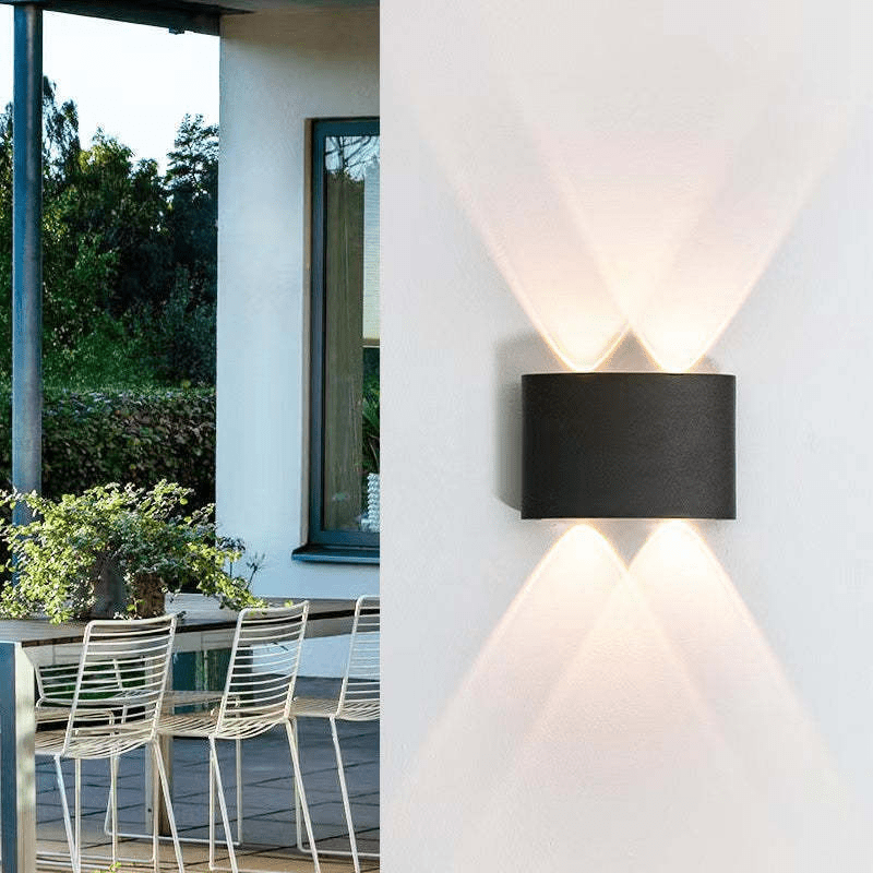 Outdoor LED Wall Lamp Waterproof Aluminum Light Fixture | Modern Up Down Beam Design | Multiple Watt Options | Indoor Outdoor Wall Lighting