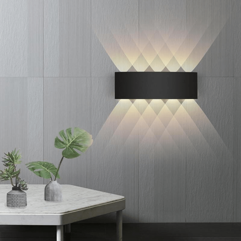 Outdoor LED Wall Lamp Waterproof Aluminum Light Fixture | Modern Up Down Beam Design | Multiple Watt Options | Indoor Outdoor Wall Lighting