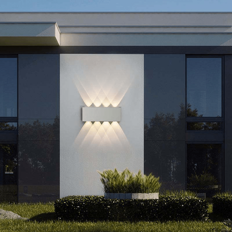 Outdoor LED Wall Lamp Waterproof Aluminum Light Fixture | Modern Up Down Beam Design | Multiple Watt Options | Indoor Outdoor Wall Lighting