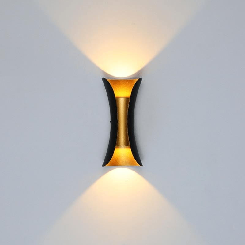 Outdoor Waterproof LED Wall Lamp Aluminum Up Down Light Fixture | Modern Dual Beam Design | Multiple Watt Options | Patio Porch Facade Lighting