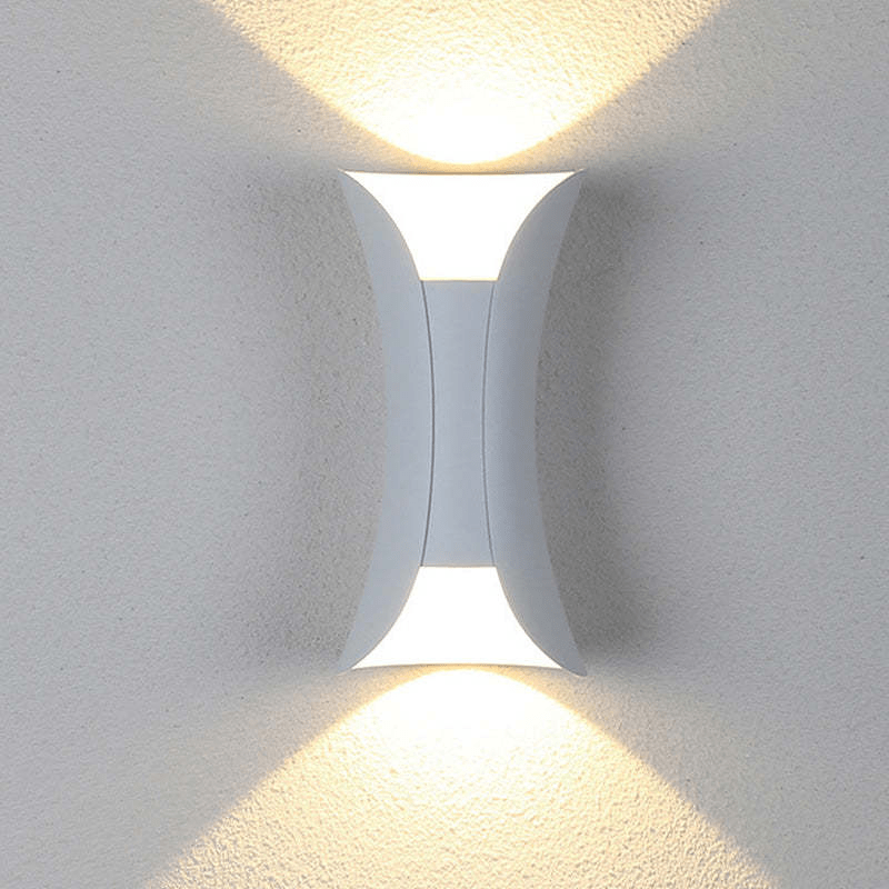 Outdoor Waterproof LED Wall Lamp Aluminum Up Down Light Fixture | Modern Dual Beam Design | Multiple Watt Options | Patio Porch Facade Lighting