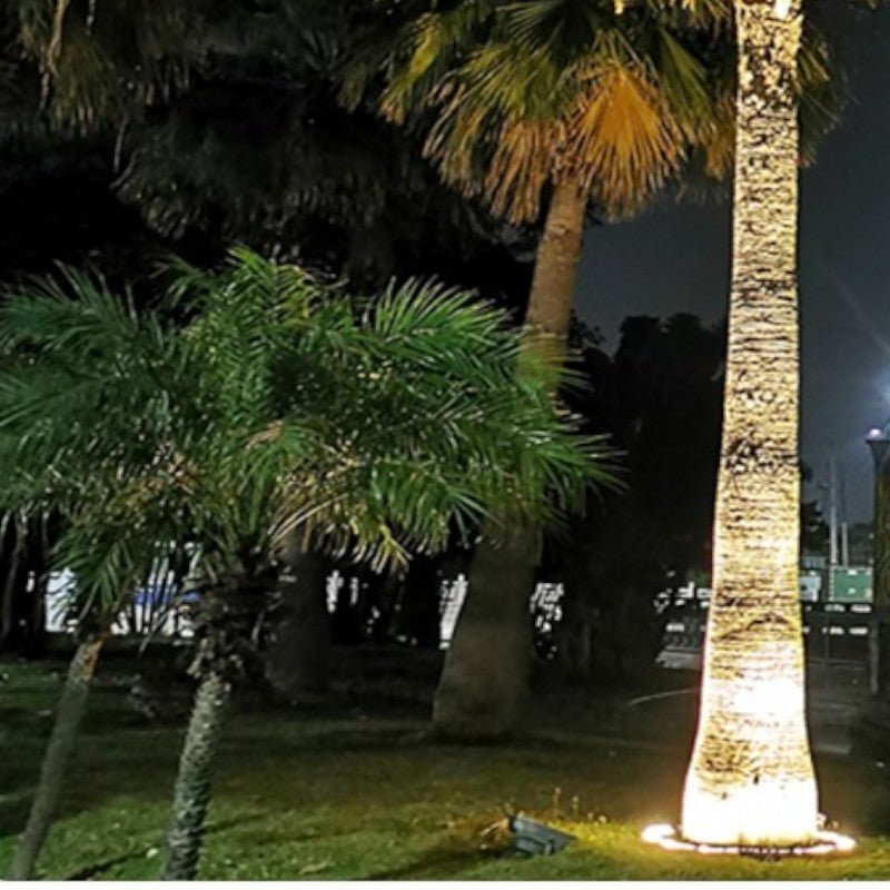 Outdoor Tree Spotlight LED Ground Light for Garden Landscaping | Warm White Ambient Lighting | Aluminum Glass Design | Pathway Patio Accent