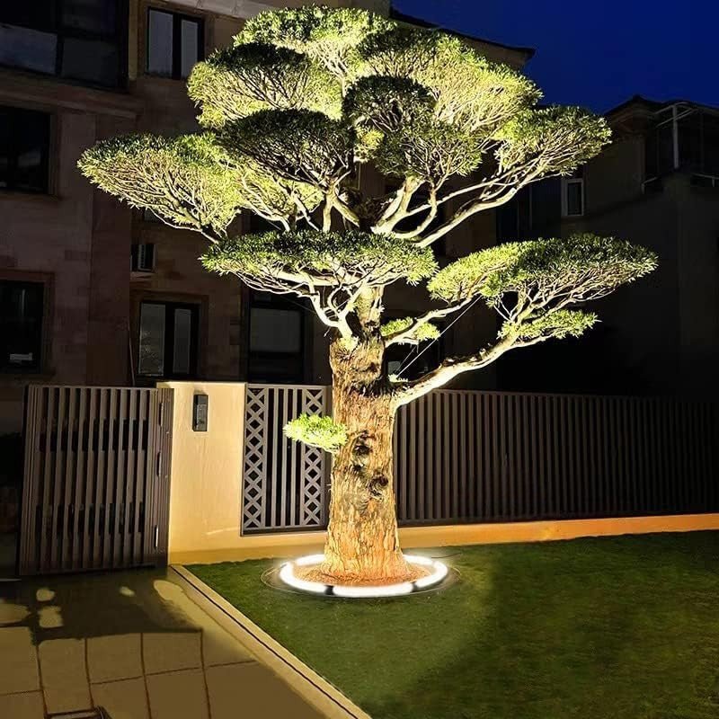 Outdoor Tree Spotlight LED Ground Light for Garden Landscaping | Warm White Ambient Lighting | Aluminum Glass Design | Pathway Patio Accent