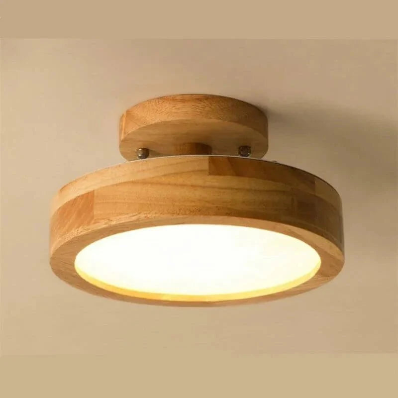 Wooden Round Ceiling Lamp