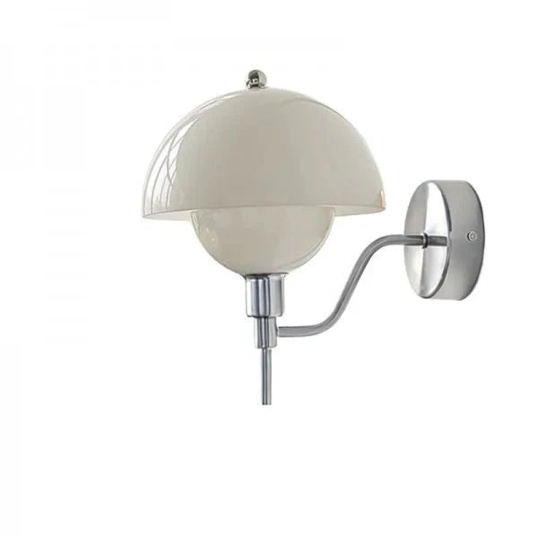 Cream Mushroom Wall Lamp Modern Scandinavian Wall Light | Glass Design | G9 Fixture | Warm Ambient Indoor Lighting