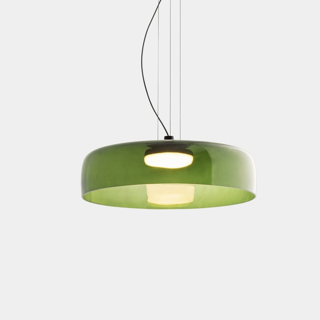 Hanging lamp made of Norwegian glass