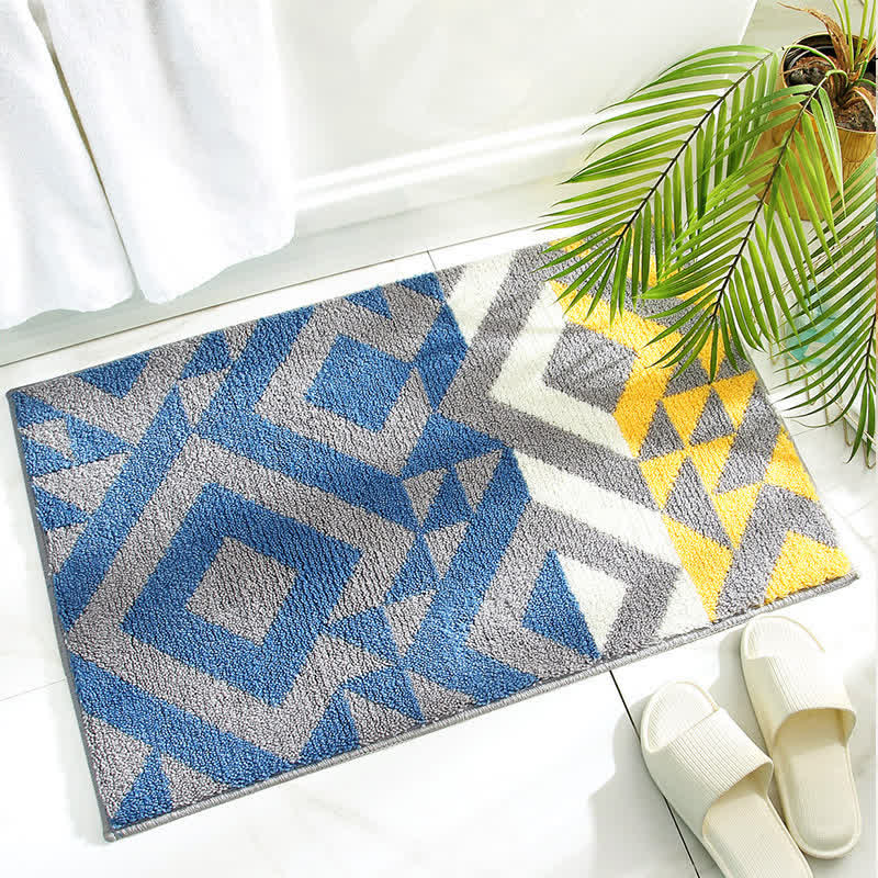 Leaf Pattern Non-Slip Bathroom Rug for Bathroom & Kitchen | Soft Absorbent Bath Mat | Polyester Floor Rug