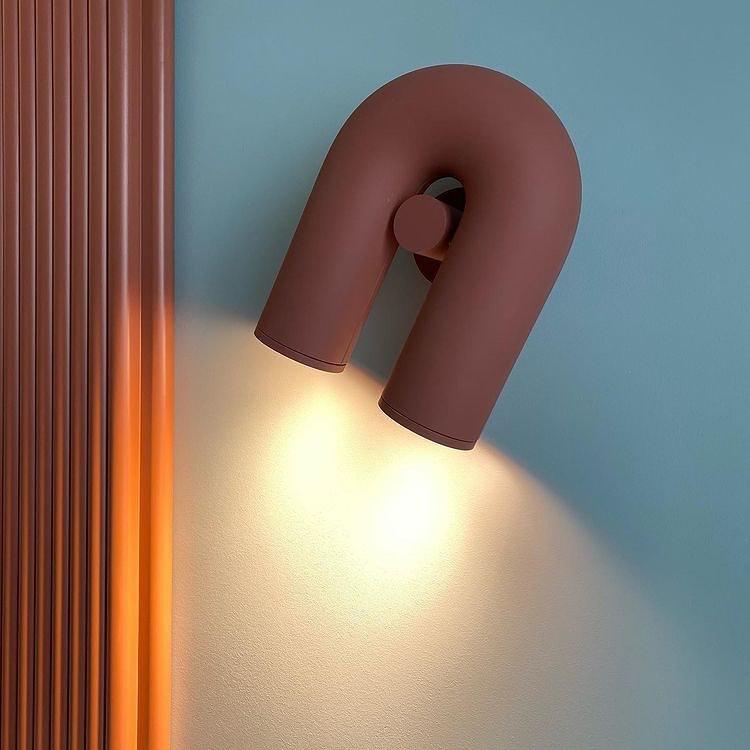 Modern Circus Wall Lamp Adjustable U-Shaped Design | Integrated LED 3000K–6000K | Aluminum & ABS | Indoor Decorative Lighting