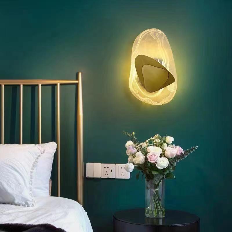 Modern Glass LED Wall Lamp Minimalist Design | Brushed Metal & Handmade Glass | 110–240V | Indoor Ambient Lighting