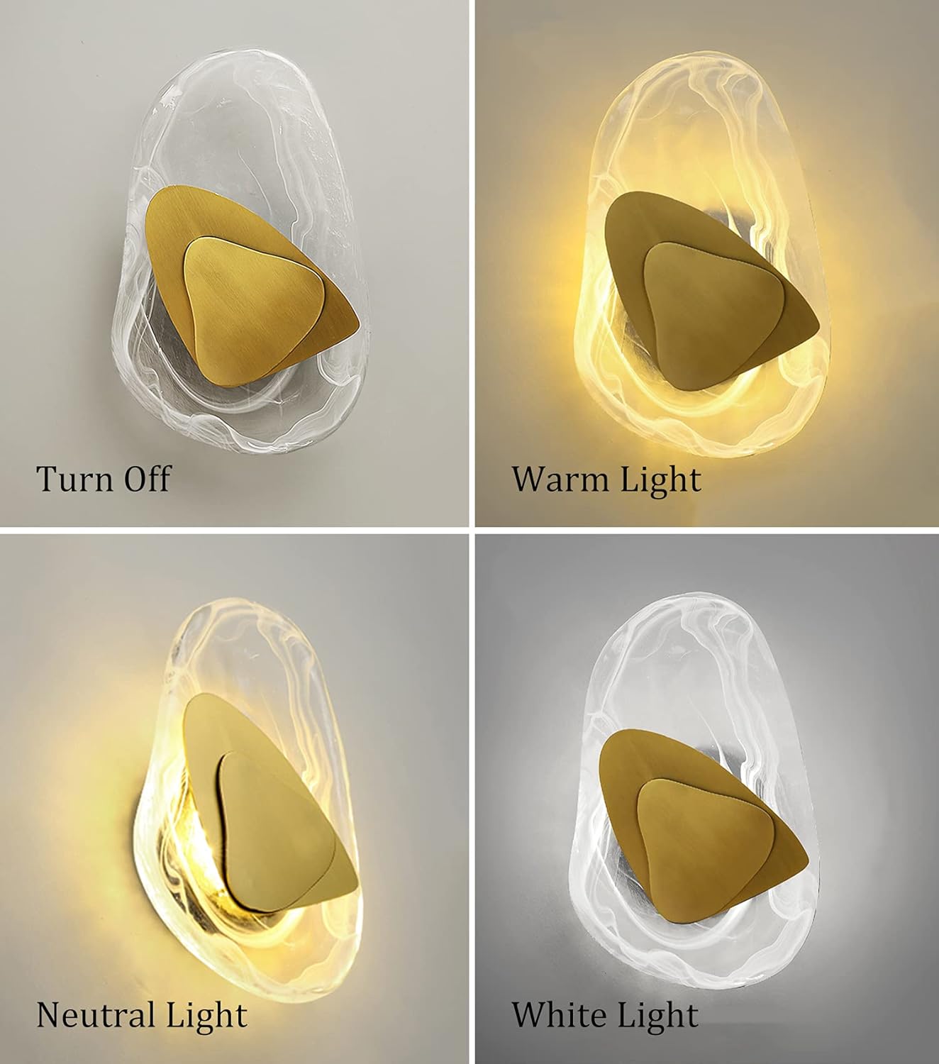 Modern Glass LED Wall Lamp Minimalist Design | Brushed Metal & Handmade Glass | 110–240V | Indoor Ambient Lighting