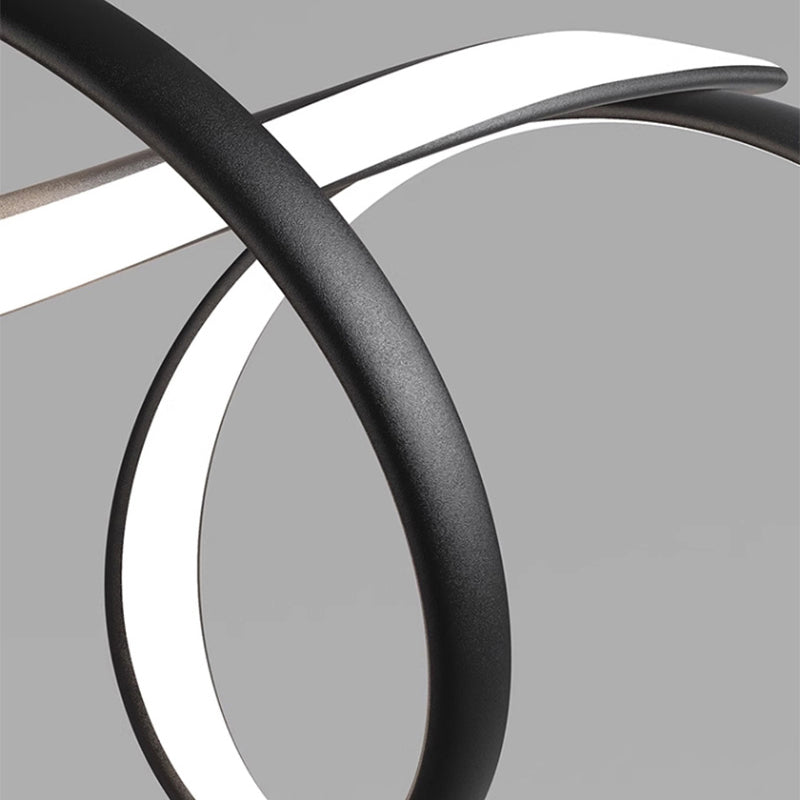 Modern Black LED Pendant Lamp Linear Minimalist Design | Integrated LED Included | Aluminum | 116cm Contemporary Lighting