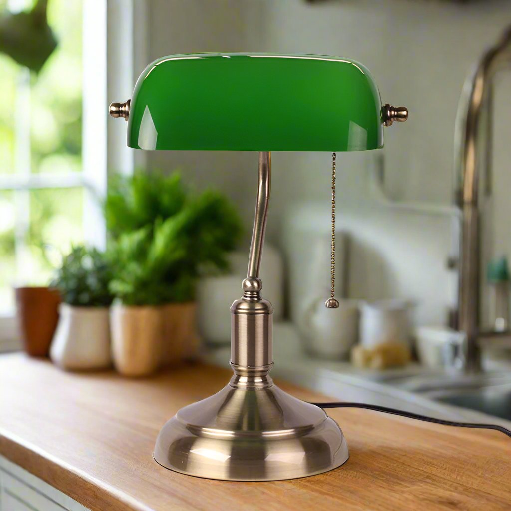 Glass Table Lamp in European Style