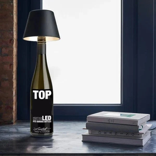 DIY Rechargeable Wine Bottle Table Lamp