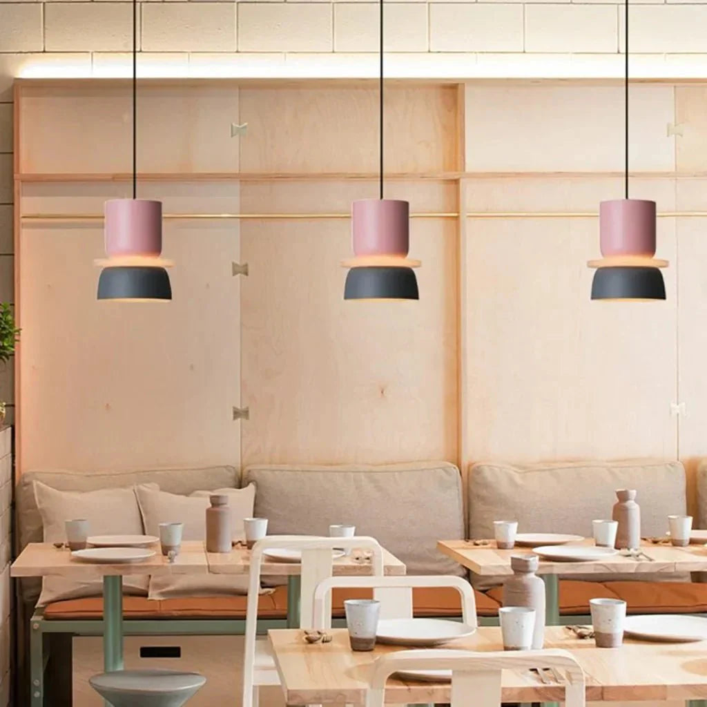 Dulcy Color Block Scandinavian Pendant Lamp | E27 LED Compatible | Metal & Acrylic | 5–10 m² Indoor Lighting
