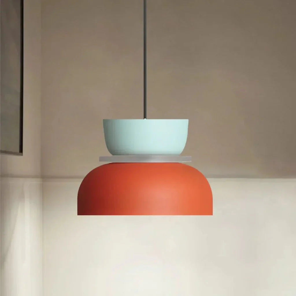 Dulcy Color Block Scandinavian Pendant Lamp | E27 LED Compatible | Metal & Acrylic | 5–10 m² Indoor Lighting