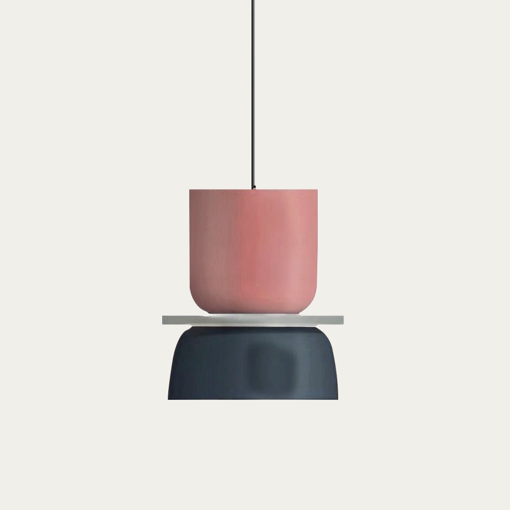 Dulcy Color Block Scandinavian Pendant Lamp | E27 LED Compatible | Metal & Acrylic | 5–10 m² Indoor Lighting