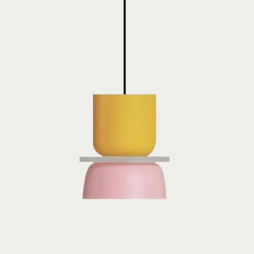 Dulcy Color Block Scandinavian Pendant Lamp | E27 LED Compatible | Metal & Acrylic | 5–10 m² Indoor Lighting