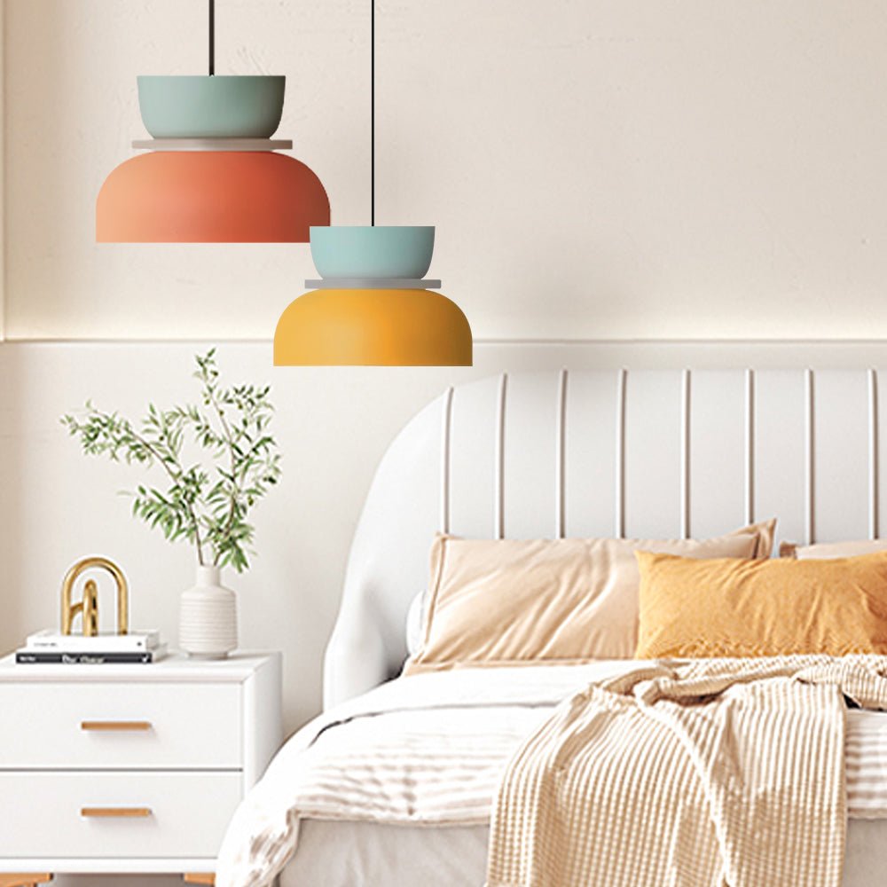 Dulcy Color Block Scandinavian Pendant Lamp | E27 LED Compatible | Metal & Acrylic | 5–10 m² Indoor Lighting