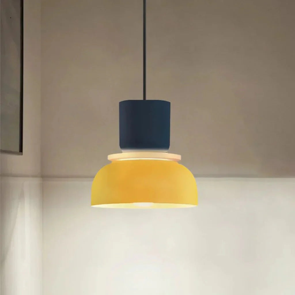 Dulcy Color Block Scandinavian Pendant Lamp | E27 LED Compatible | Metal & Acrylic | 5–10 m² Indoor Lighting