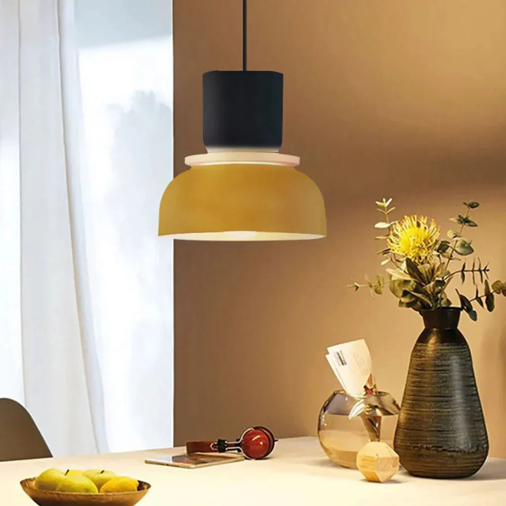 Dulcy Color Block Scandinavian Pendant Lamp | E27 LED Compatible | Metal & Acrylic | 5–10 m² Indoor Lighting