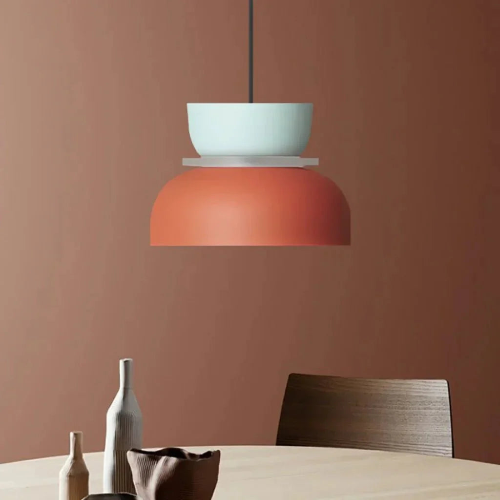 Dulcy Color Block Scandinavian Pendant Lamp | E27 LED Compatible | Metal & Acrylic | 5–10 m² Indoor Lighting