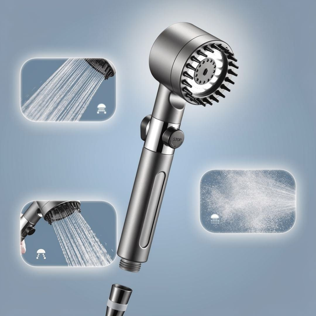 Shower Head with Filter & 3 Modes | Water-Saving Shower Head | WaterLux