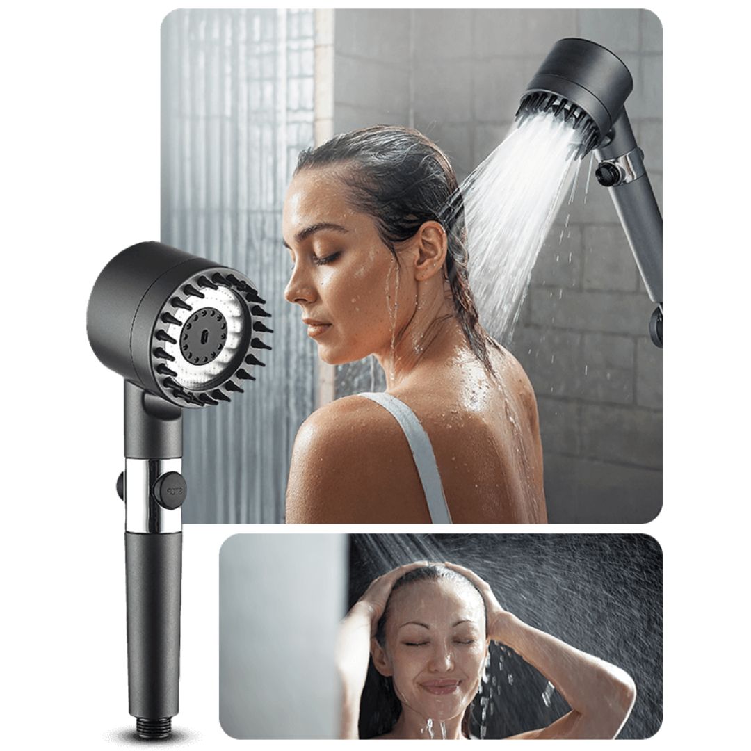 Shower Head with Filter & 3 Modes | Water-Saving Shower Head | WaterLux