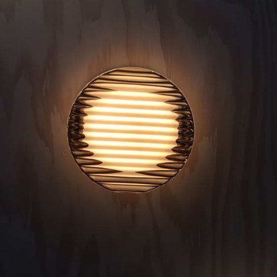 Modern Round LED Wall Lamp Indoor & Outdoor | Up Down Ambient Light | Acrylic Aluminum | Waterproof Compact Wall Sconce