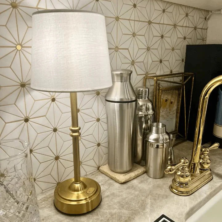 LED Retro Fabric Wireless Table Lamp