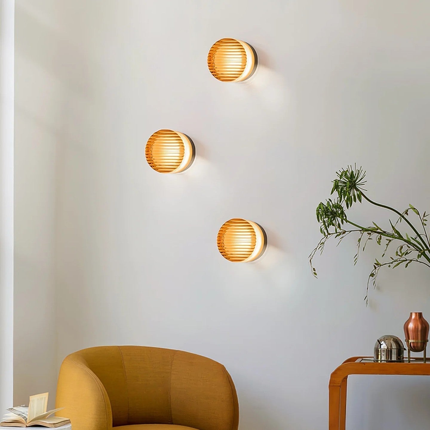 Modern Round LED Wall Lamp Indoor & Outdoor | Up Down Ambient Light | Acrylic Aluminum | Waterproof Compact Wall Sconce