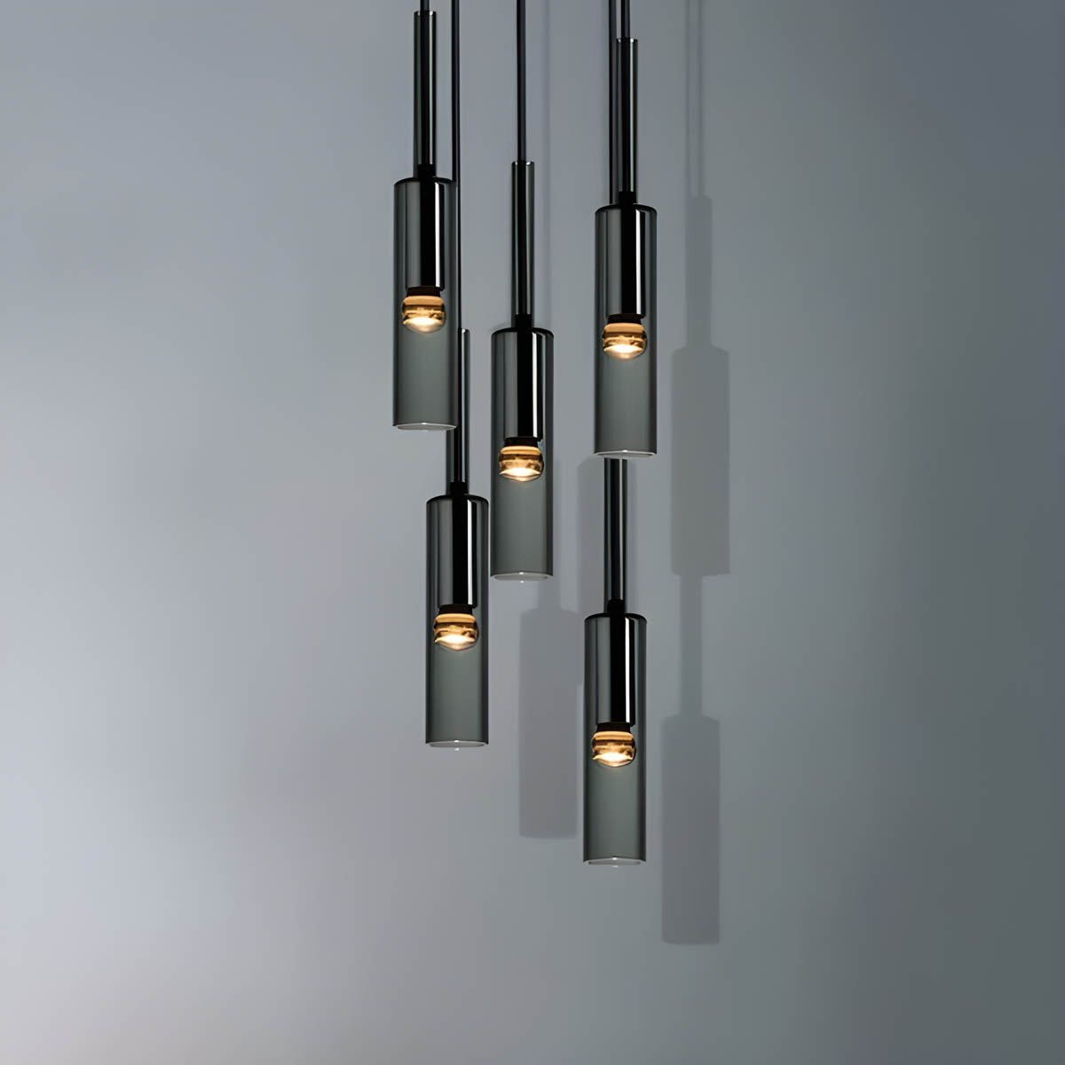 Modern Glass Pendant Light Minimalist Scandinavian Design | Iron & Crystal Glass | E27 LED Included | 8x35cm | Non-Dimmable
