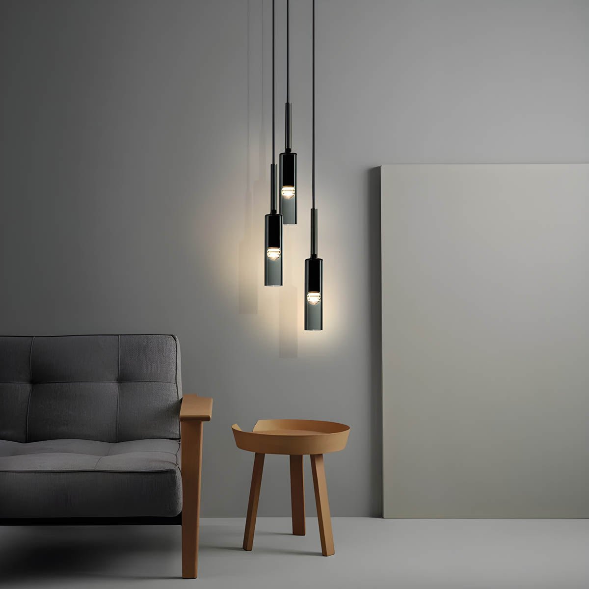 Modern Glass Pendant Light Minimalist Scandinavian Design | Iron & Crystal Glass | E27 LED Included | 8x35cm | Non-Dimmable