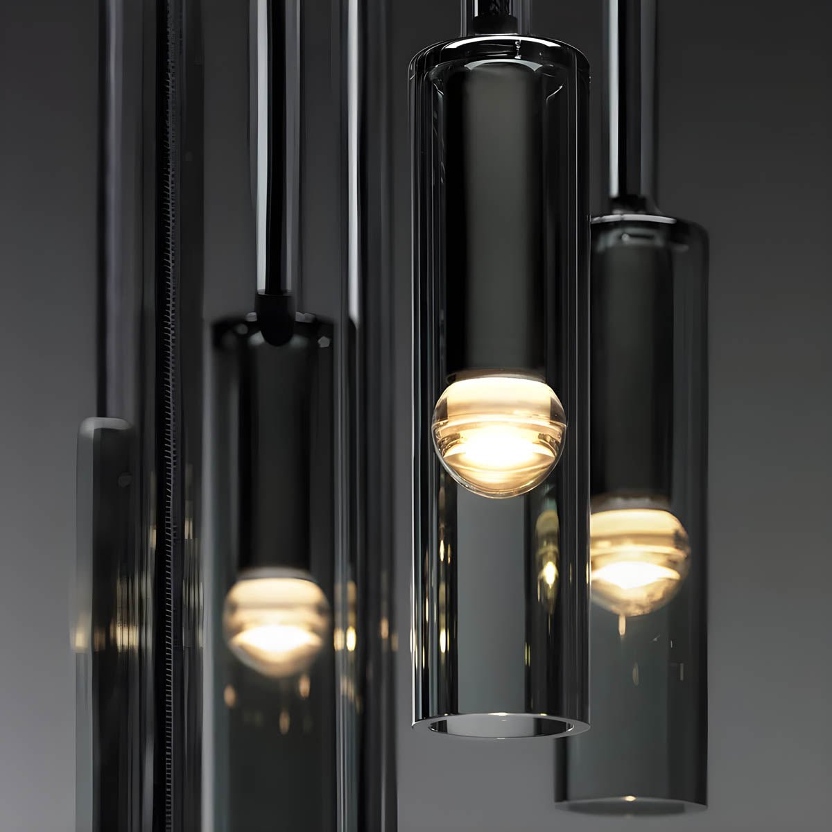Modern Glass Pendant Light Minimalist Scandinavian Design | Iron & Crystal Glass | E27 LED Included | 8x35cm | Non-Dimmable