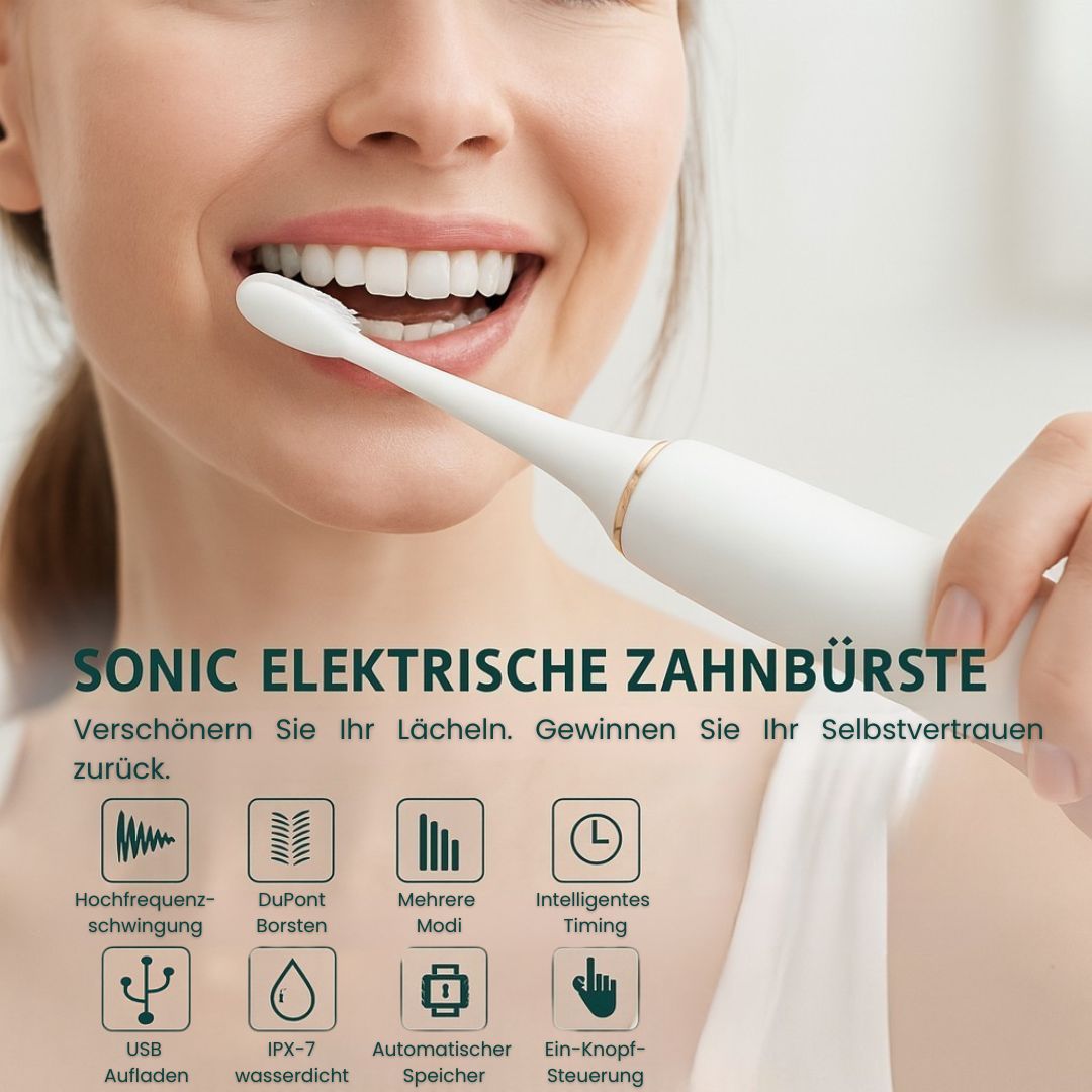 Electric Toothbrush with 6 Cleaning Modes | Ultrasonic Toothbrush for Adults & Children | ZahnKlar